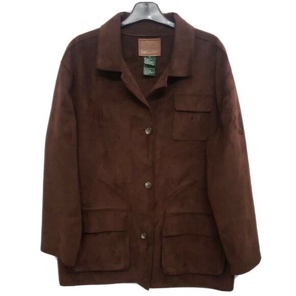 Lauren Dry Goods Jackets & Blazers - Lauren Dry Goods Supply Sz XL Women's Brown Faux Suede Jacket
